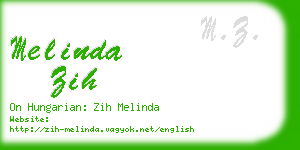 melinda zih business card